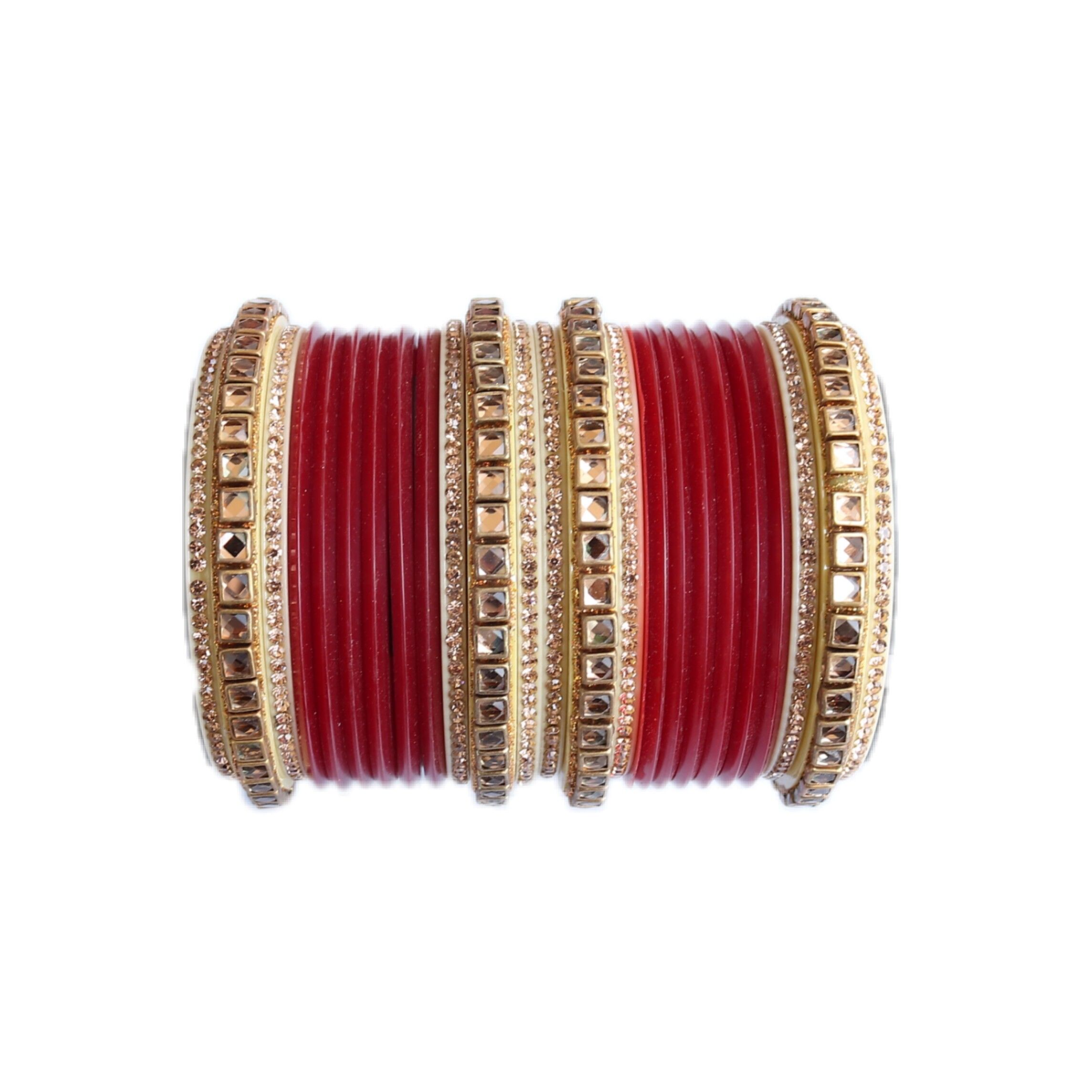 Runway Fashions | Chura Bangle (Red / Marron)