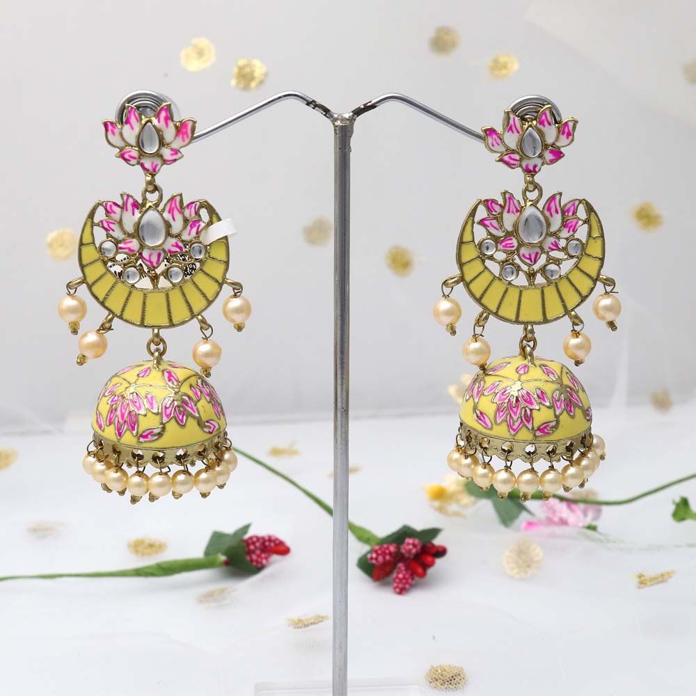 Runway Fashions | Meenakari Long Jhumka