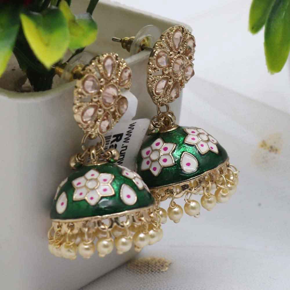 Runway Fashions | Small Meenakari Jhumka