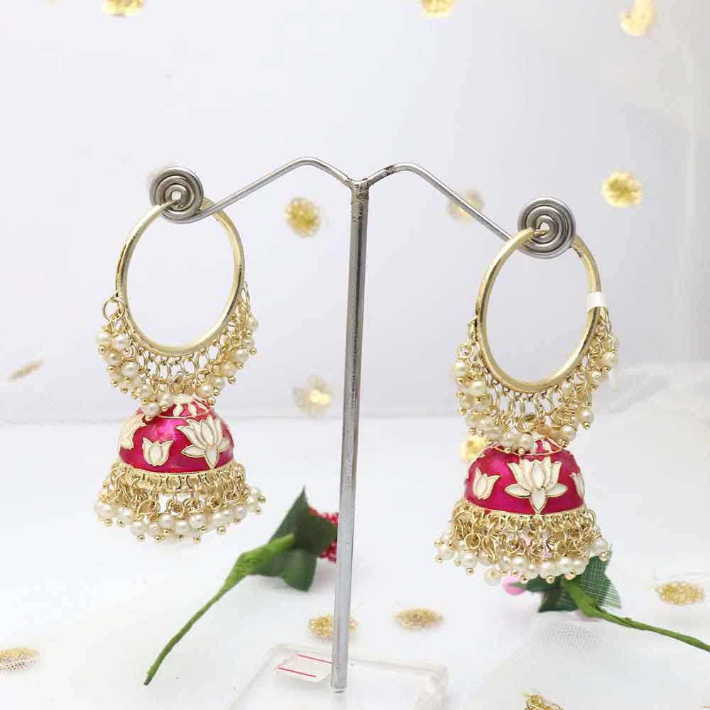 Runway Fashions | Meenakari bali Jhumka