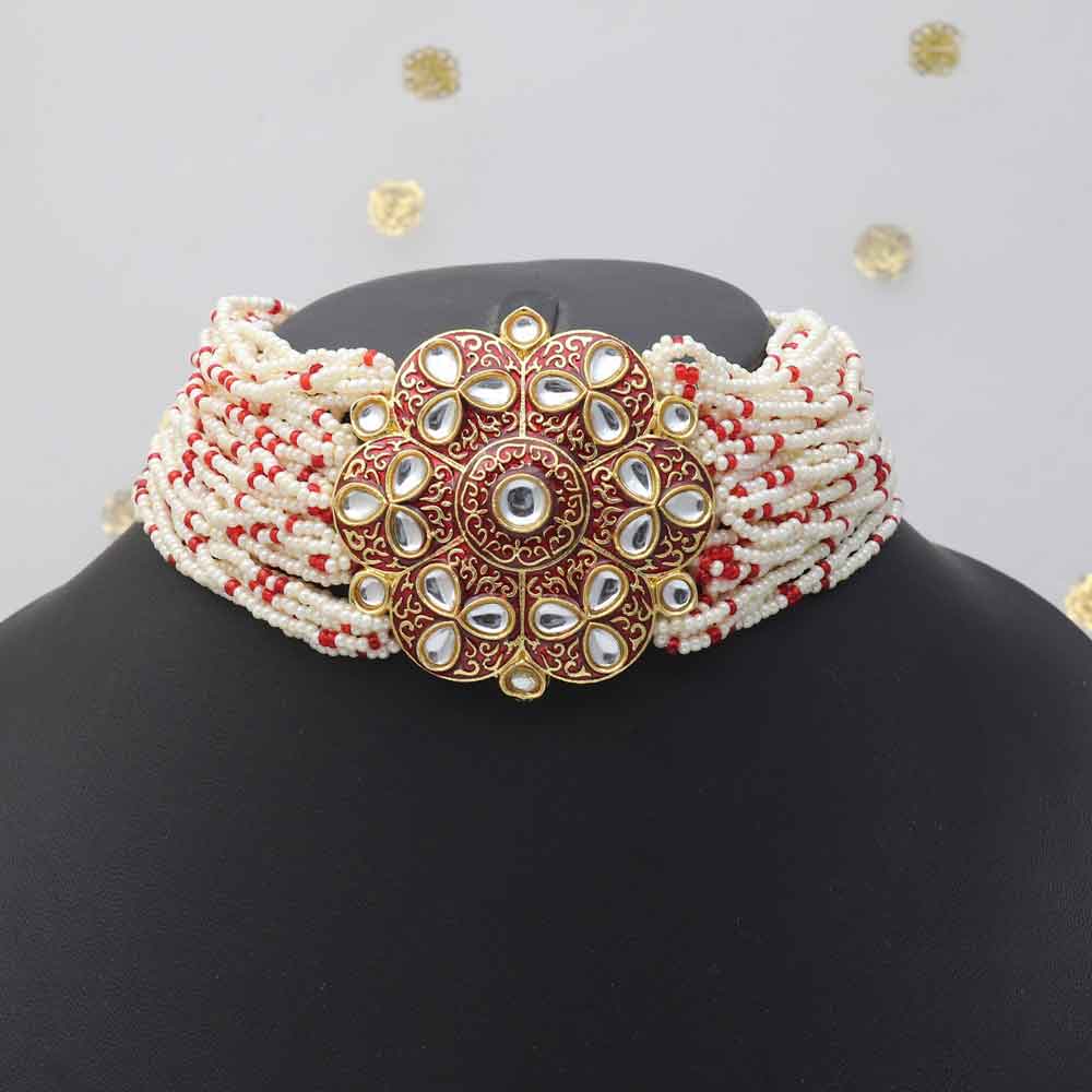 Runway Fashions | Beaded choker necklace set